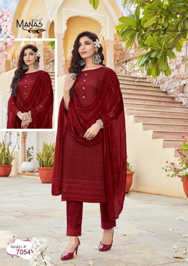 Manas Schiffli Vol 9 Rayon Designer Eork Readymade Suit